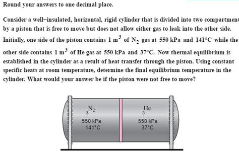 Solved Consider A Well Insulated Horizontal Rigid Cylinder Chegg