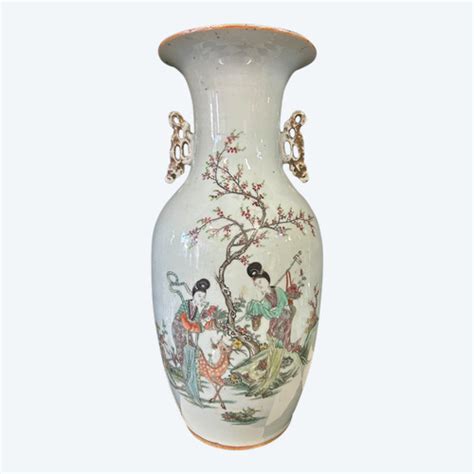 Grand Vase Porcelaine De Chine Fin XIXéme Chi Antikeo