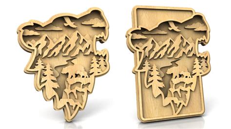 C227 Bear Scroll Saw Pattern Pdf Dxf Svg Eps Etsy