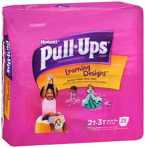 HUGGIES PULL-UPS GIRLS 2T-3T JUMBO 1-25CT - Central Supercenter