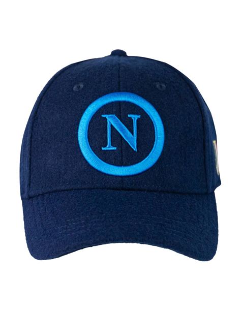 Cappello Baseball Blu In Feltro SSC Napoli Scudetto