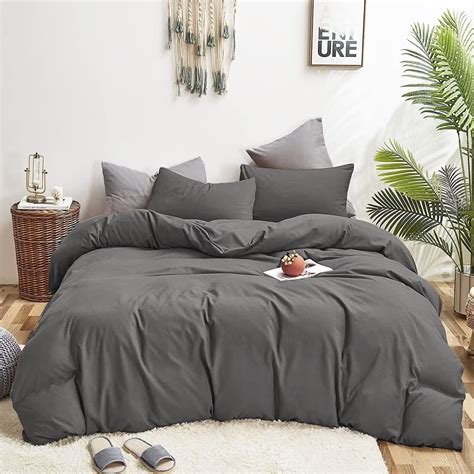 amazoncom houseri grey comforter full size dark grey comforter set