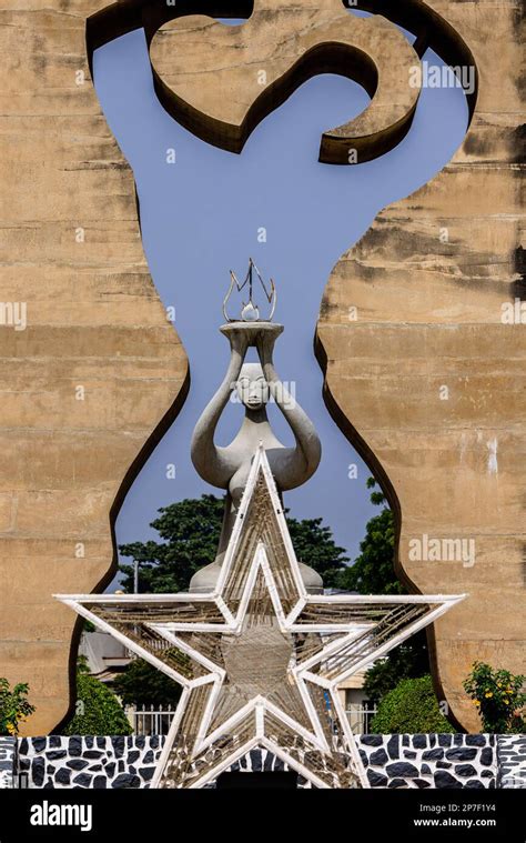 Close Up View From In Front Of Independence Monument In Lome Togo Of