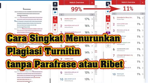 Hanya Menit Ke Cara Jitu Menurunkan Plagiasi Turnitin Tanpa