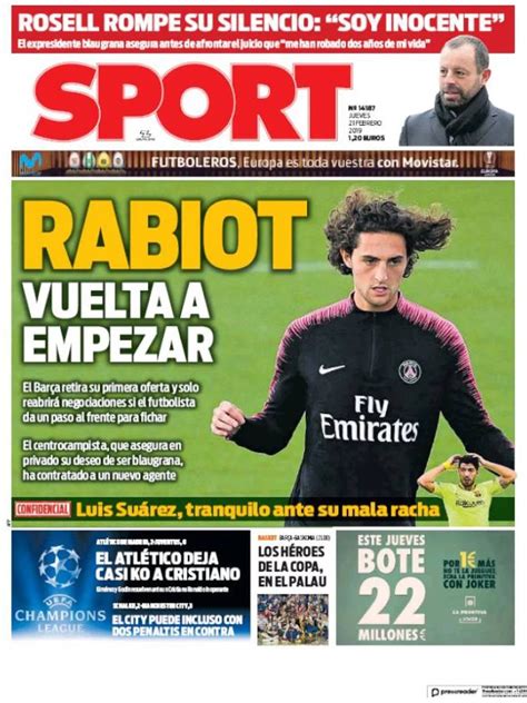 Sport España Jueves 21 De Febrero De 2019 Infobae