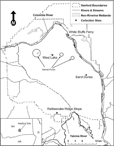 Map of the Hanford Site (including the Hanford Reach National Monument ...