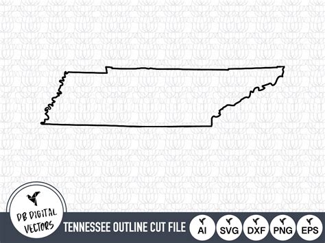 Tennessee Outline Svg Files Tennessee Cut Files United Etsy