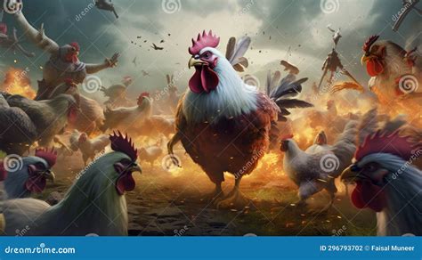 An Epic Battle Scene with a Team of Angry Birds Launching an Attack ...