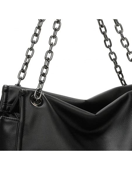 Bolso Shopper Binnari Domenica Cadena Negro