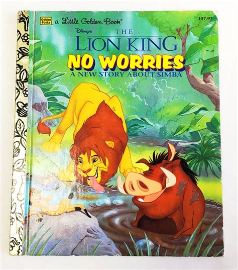 Disney S The Lion King No Worries A Story About Simba Little Golden Book Circa 1995 107 97