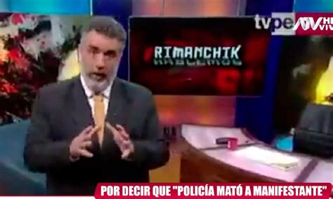 Carlos Cornejo es separado de TV Perú por decir que la Policía mató a