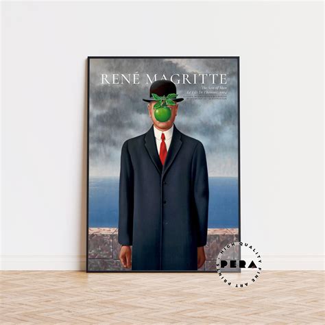 Rene Magritte Print The Son Of Man 1964 Magritte Poster Exhibition