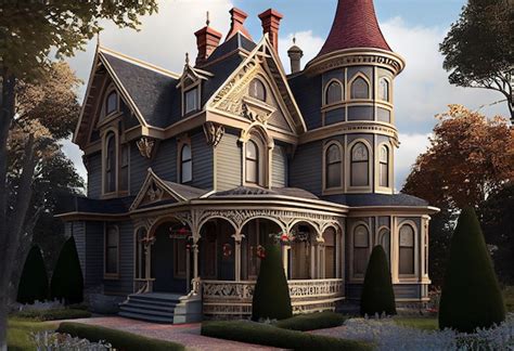 Premium Photo | Exterior design home victorian