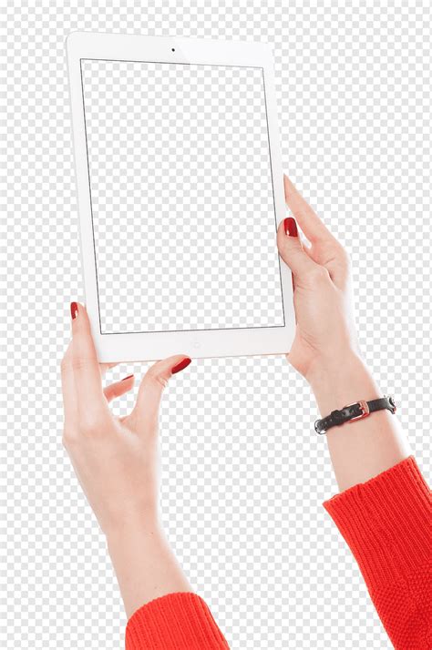 Orang Yang Memegang IPad IPad Hand Girl Hand Holding White Tablet