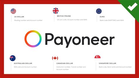 ️ 💲 Payoneer Bank Details In Us Uk Europe Australia Canada Eau