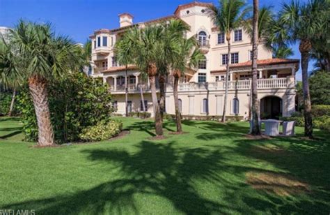 199 Million Mediterranean Style Beachfront Mansion In Naples Fl Homes Of The Rich