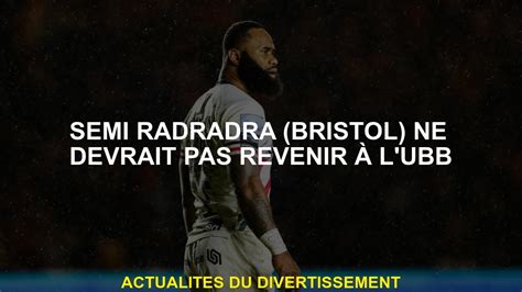 Semi Radradra ne devrait pas retourner à l UBB Vidéo Dailymotion