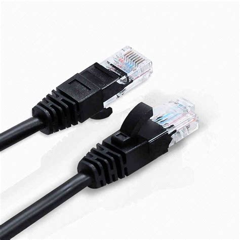 30m Black Color 350mhz Snagless Cat5e Utp Ethernet Cablecategory 5e Patch Cord Molded 8p8c