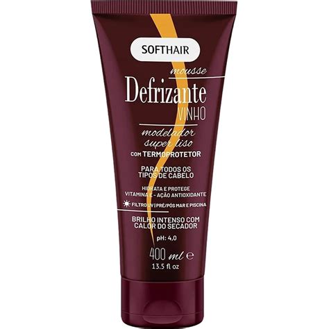 Soft Hair Defrizante Vinho Super Liso Brilho Intenso 400ml