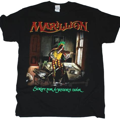 MARILLIONロックTシャツ メンズ バンドTシャツ メンズ MARILLION SCRIPT FOR A JESTER S TEAR