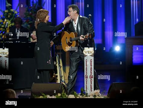 Vince Gill And Patty Loveless Embrace After They Performed During The