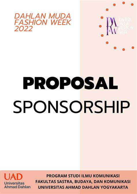 Proposal Sponsorship Event Manajemen Proposal Dahlan Muda Fashion