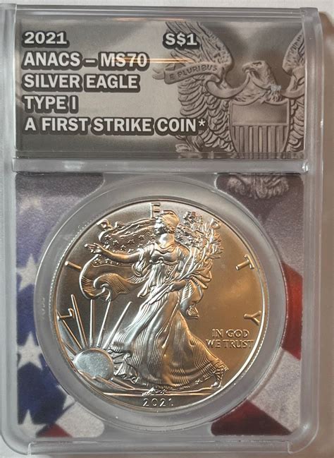 P U S Pure American Silver Eagle Anacs Certified Ms