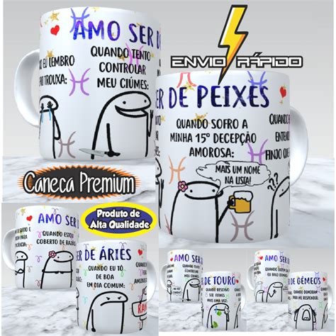 Caneca Personalizada Flork Signo De Virgem Peixes Ries C Ncer Le O