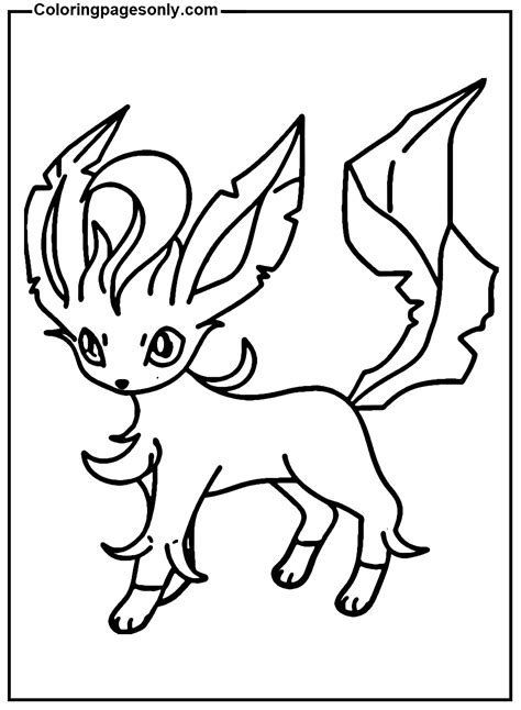 P Ginas Para Colorir Gratuitas Do Pokemon Leafeon P Ginas Para