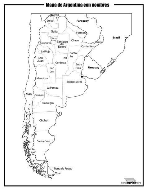 Mapa De Argentina Con Nombres Provincias Y Capitales 【para Descargar E