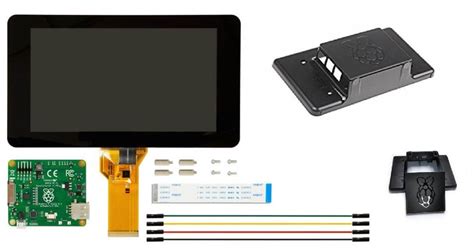 Raspberry Pi 3 7 İnç Orijinal Dokunmatik Ekran ve Kutu Kit Uygun