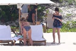 Swimwear Britney Spears In A Bikini At A Beach In Turks And Caicos