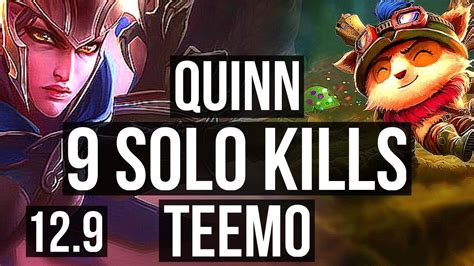 Quinn Vs Teemo Top 29m Mastery 9 Solo Kills Rank 7 Quinn 300