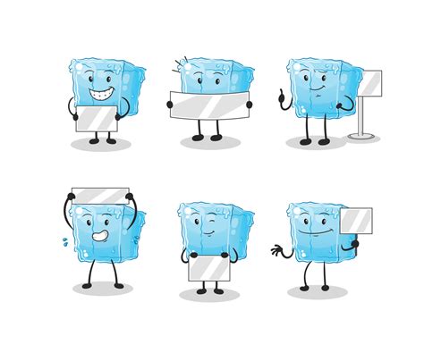 ice cube character vector 10132865 Vector Art at Vecteezy