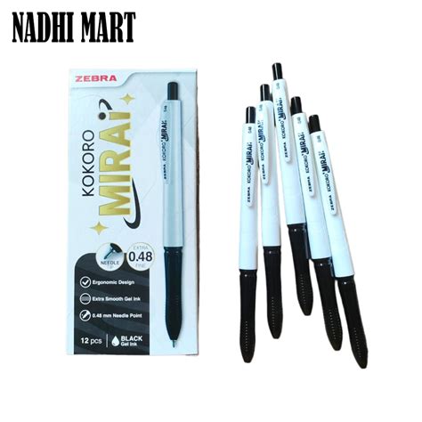 Jual Zebra Pulpen Kokoro Mirai Mm Hitam Gel Pen Shopee Indonesia