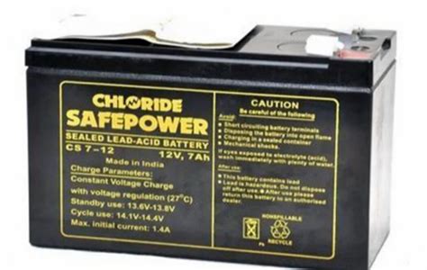 Exide Chloride Cs 7 12v Sealed Lead Acid Car Battery At Rs 1280