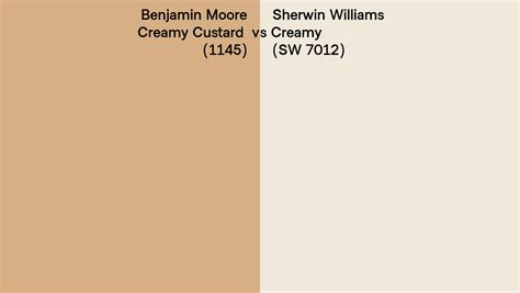 Benjamin Moore Creamy Custard 1145 Vs Sherwin Williams Creamy Sw 7012 Side By Side Comparison