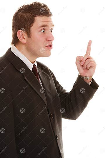 Furious Teacher Or Business Man Shaking Finger Stock Image Image Of