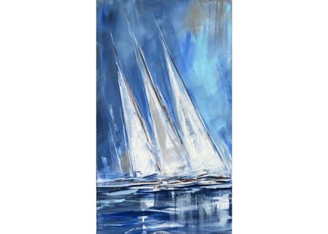 Ines Ramm Blue Sailing Acryl Auf Leinwand X Cm Svb