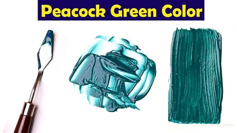 How To Make Peacock Green Color Mix Acrylic Colors Youtube