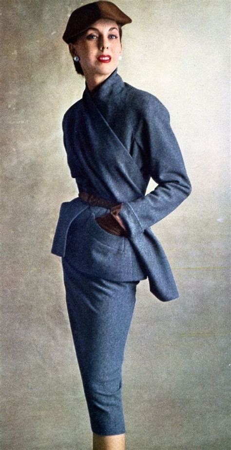 1950 51 Grey Flannel Suit By Dior Photo Irving Penn October 1950