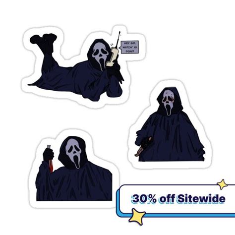 Scream Ghostface Sticker Pack Sticker For Sale By Solartd Ghostface