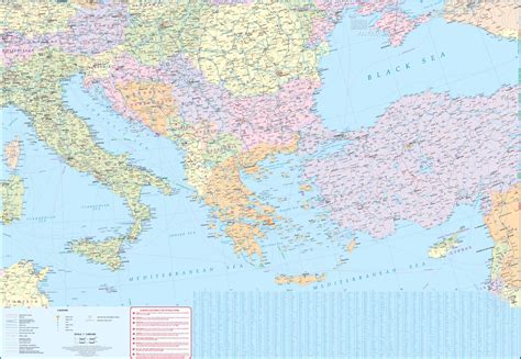 Spoorwegenkaart Oost Europa Eastern Europe Railway And Road 12600000