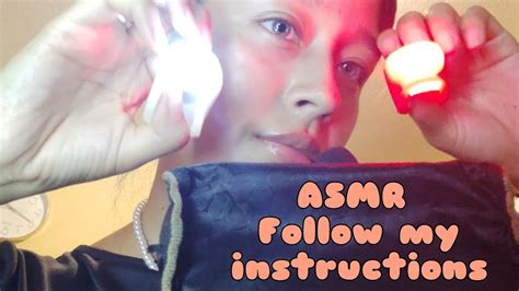 Asmr Follow My Instructions For Sleep Do As I Say Light Triggers Focus On Me Guided