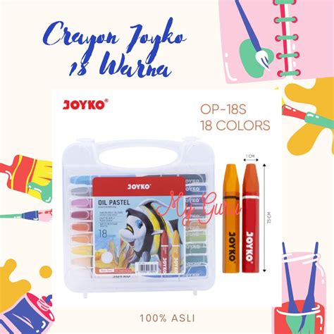 Jual SET CRAYON KRAYON OIL PASTEL JOYKO OP 18S Shopee Indonesia