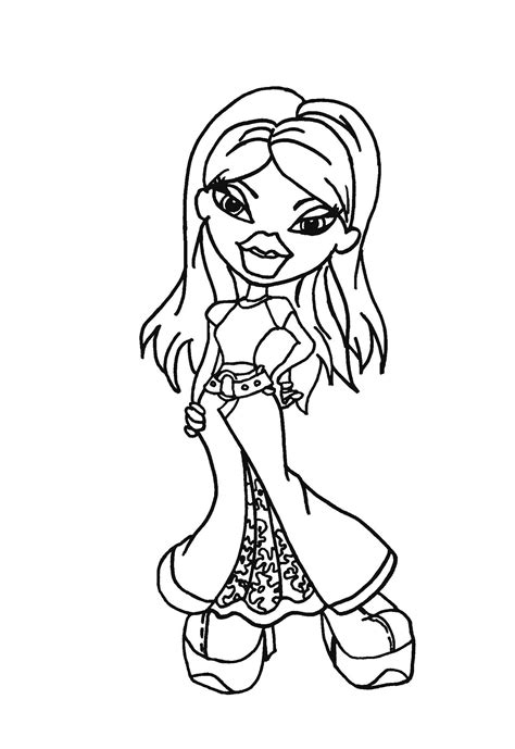 Online Coloring Pages Coloring Page Bratz Bratz Download Print