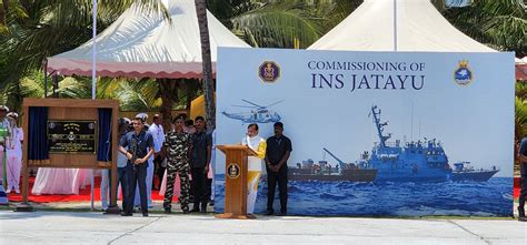 Indian Navy Commissions Ins Jatayu At Lakshadweep