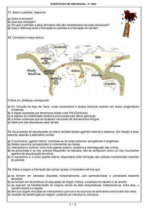 Atividade De Geografia Sexto Ano Librain