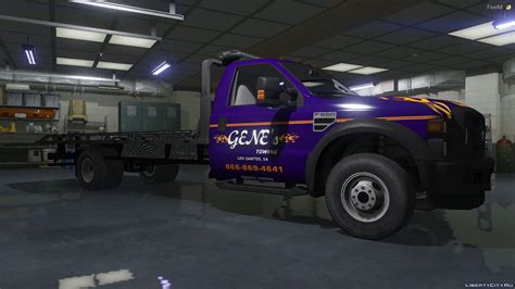 Скачать 2008 Ford F550 Flatbed Tow Truck 10 для Gta 5