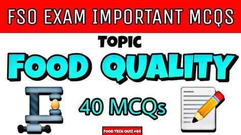 Food Quality Important MCQs CFSO TO TN MRB FSO FSSAI MCQs